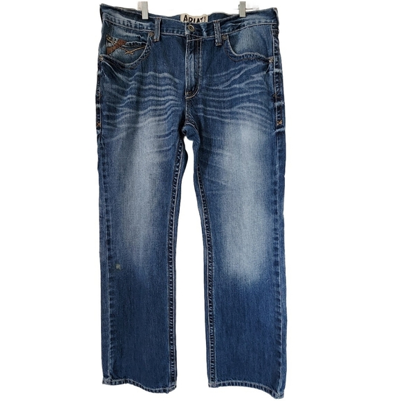 ARIAT DENIM MENS M5 SLIM STRAIGHT JEANS (38/34) - Picture 2 of 12